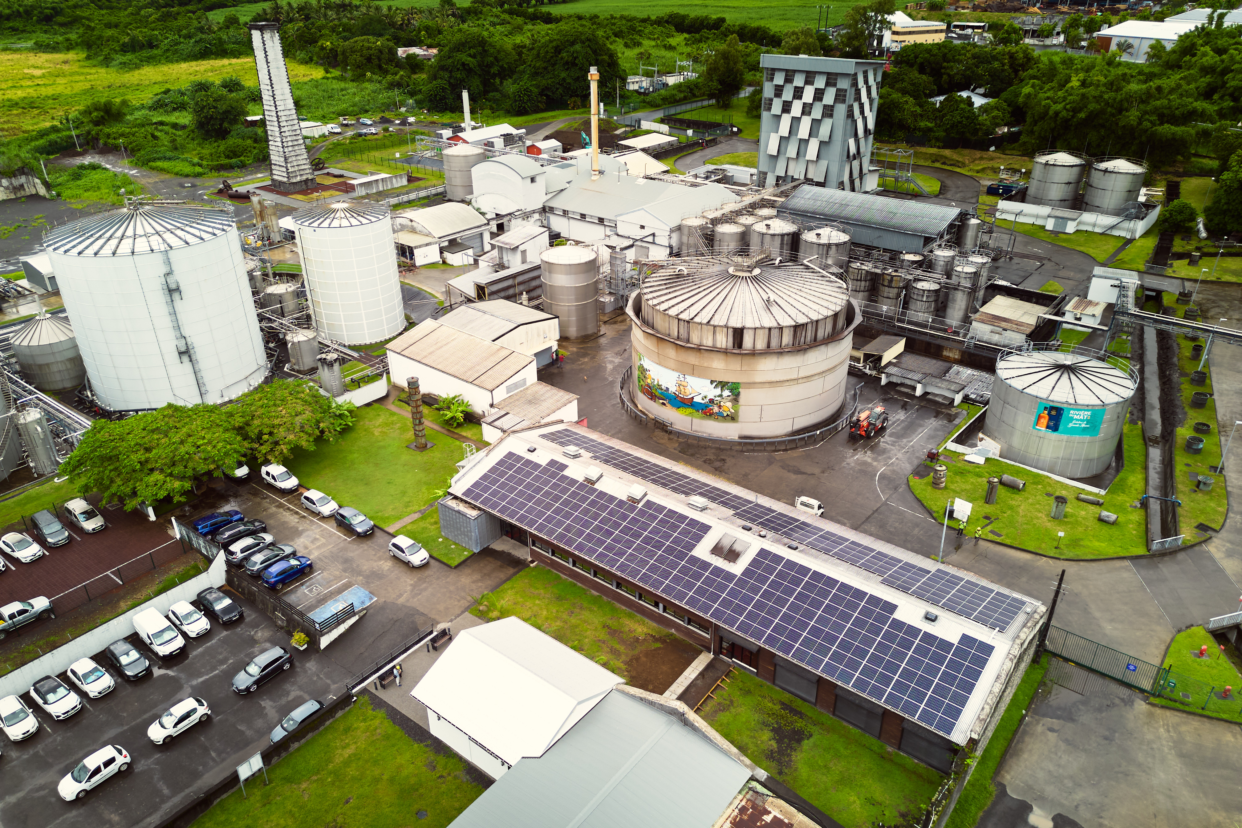 Toiture PV Distillerie Rivière du Mât